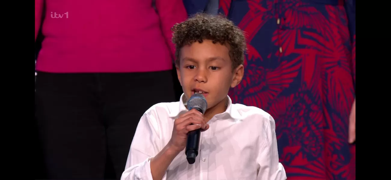 A young singer with a brain tumor moved Britain's Got Talent audience to tears as her choir received the Golden Buzzer.
