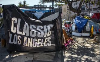 LA's homeless community's housing project receives mixed reactions from neighbors.