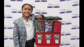 A child CEO runs a lemonade stand and charity organization at only 8 years old.