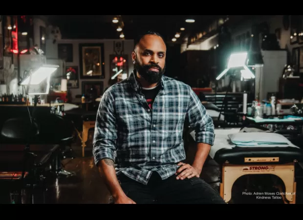 Black tattoo parlor prioritizes giving back in business model.