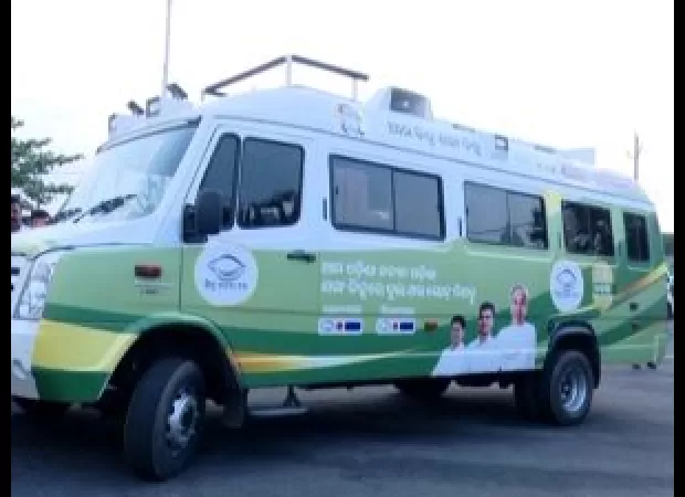 Odisha's ruling party BJD prepares custom buses for Naveen Patnaik's campaign.