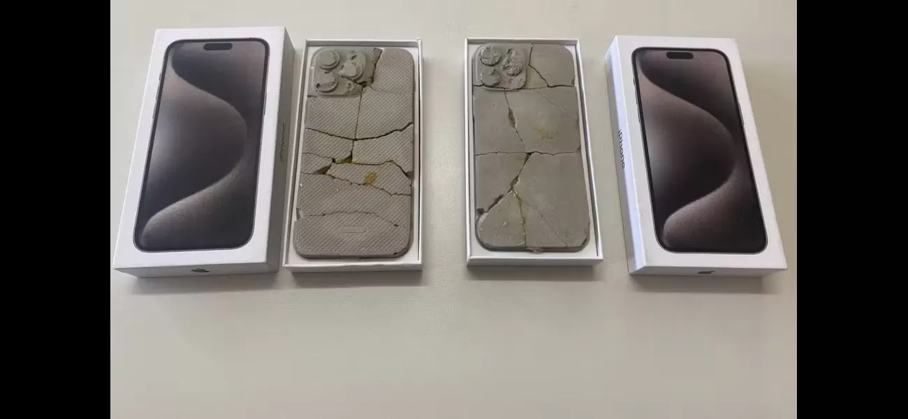 A woman was tricked into buying two iPhones for £2,000, only to later discover they were made of clay.