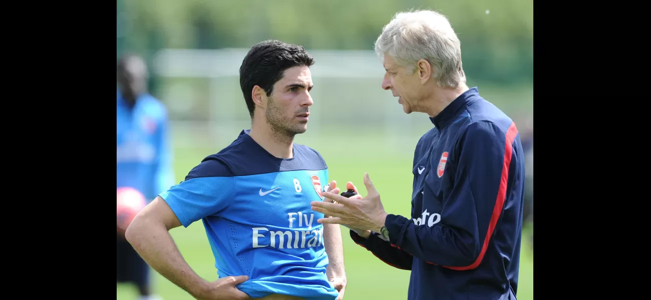 Arsenal's Arteta discusses conversation with former manager Wenger before team's push for title.