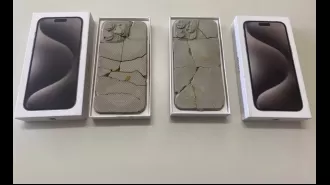 A woman was tricked into buying two iPhones for £2,000, only to later discover they were made of clay.