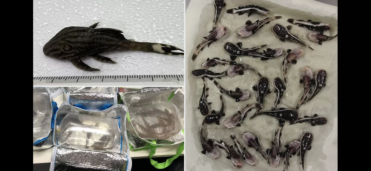 Two people fined for illegally bringing 240 live fish into Melbourne Airport.