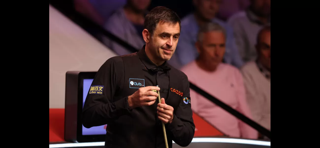 Ronnie O'Sullivan picks his top five snooker players in history, but he is not one of them.