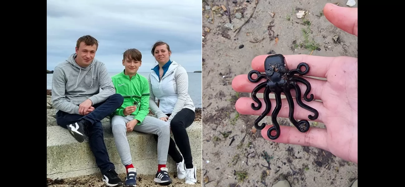 After 26 years, a boy discovers a rare Lego octopus on the beach that had fallen into the sea.