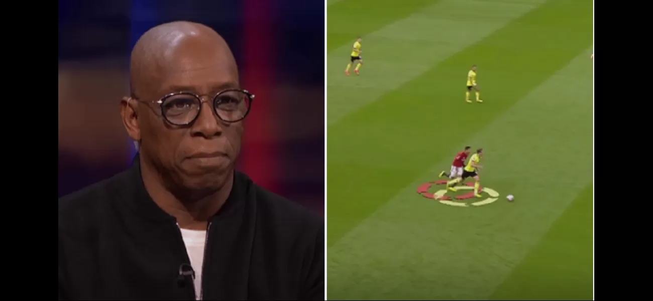 Ian Wright calls out a Manchester United player for allowing Sander Berge to easily pass by him.