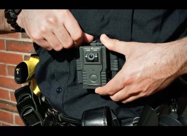 A bodycam video shows a black man crying out 