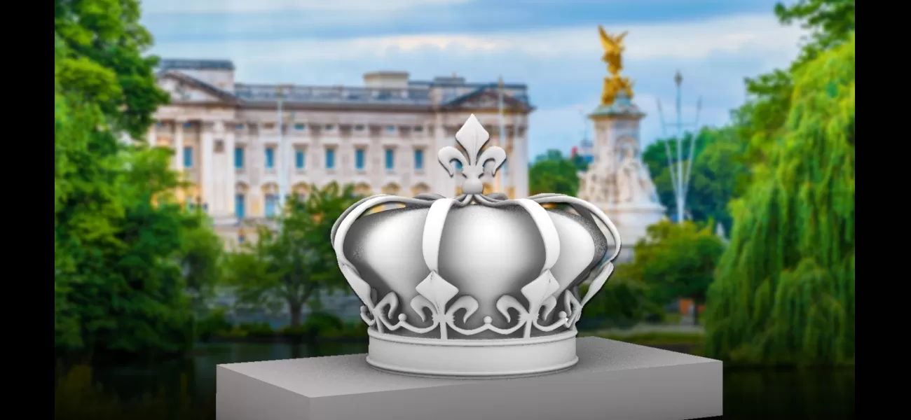 Big crown going up at Buckingham Palace, see it here.