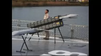 Iran reveals a new drone designed for kamikaze-style attacks.