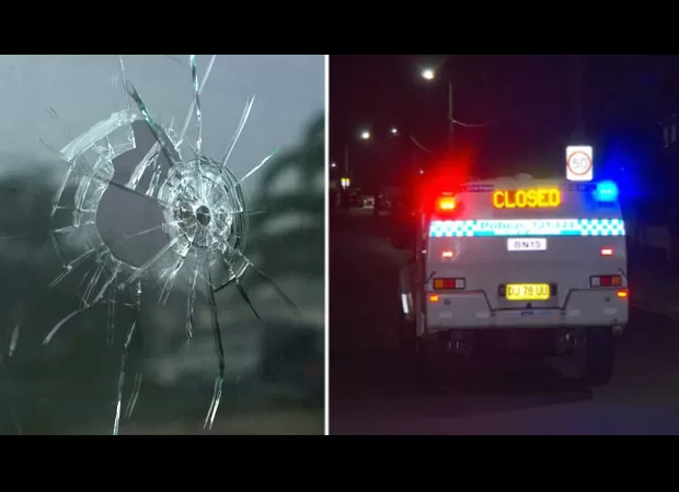 Cops searching for shooter who fired into Sydney house with four people inside.