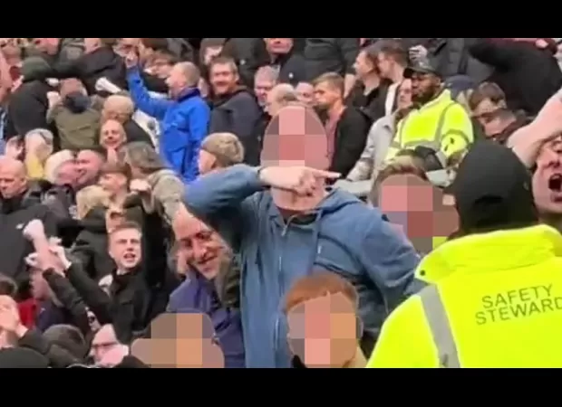 A 44-year-old man is accused of chanting in connection with a tragedy at the Manchester United v Burnley match.