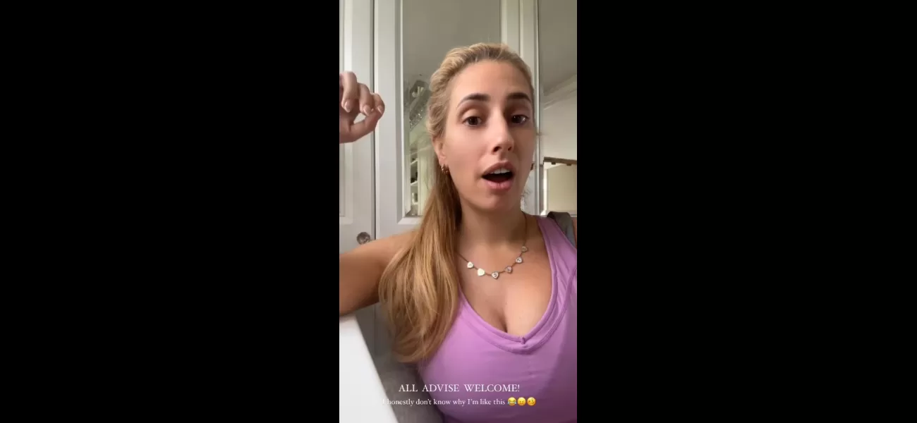 Stacey Solomon asks fans for help with stomach injury.