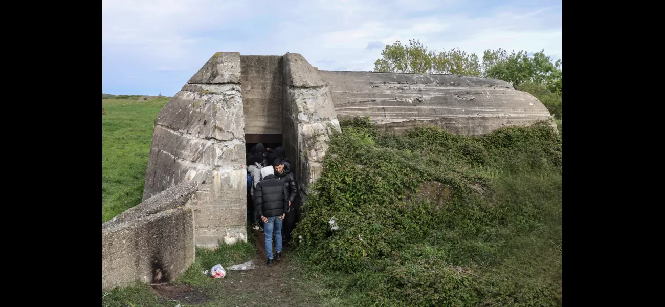 Migrants are hidden in abandoned Nazi bunkers by smugglers before crossing the dangerous Channel.