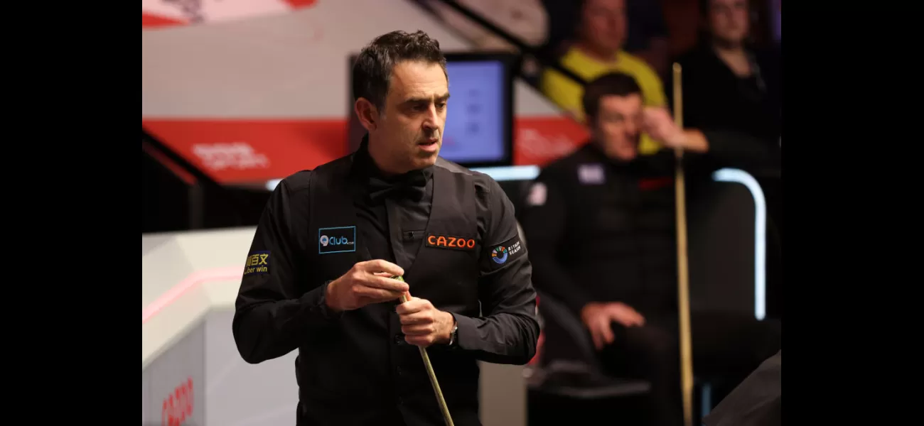 Ronnie O'Sullivan is struggling but still winning against Ryan Day at the Crucible.