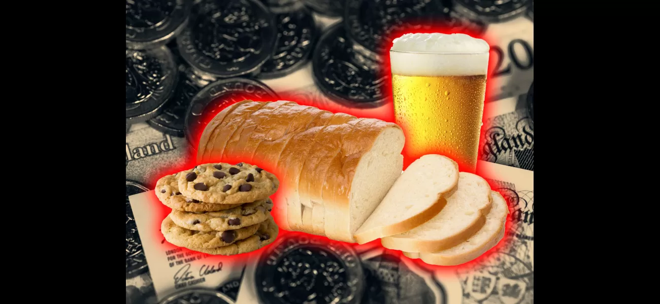 Wet winter to cause price increase for beer, bread and biscuits.