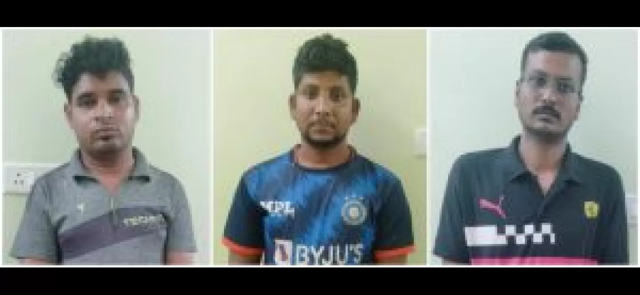 Police arrest three suspects involved in an online job scam.