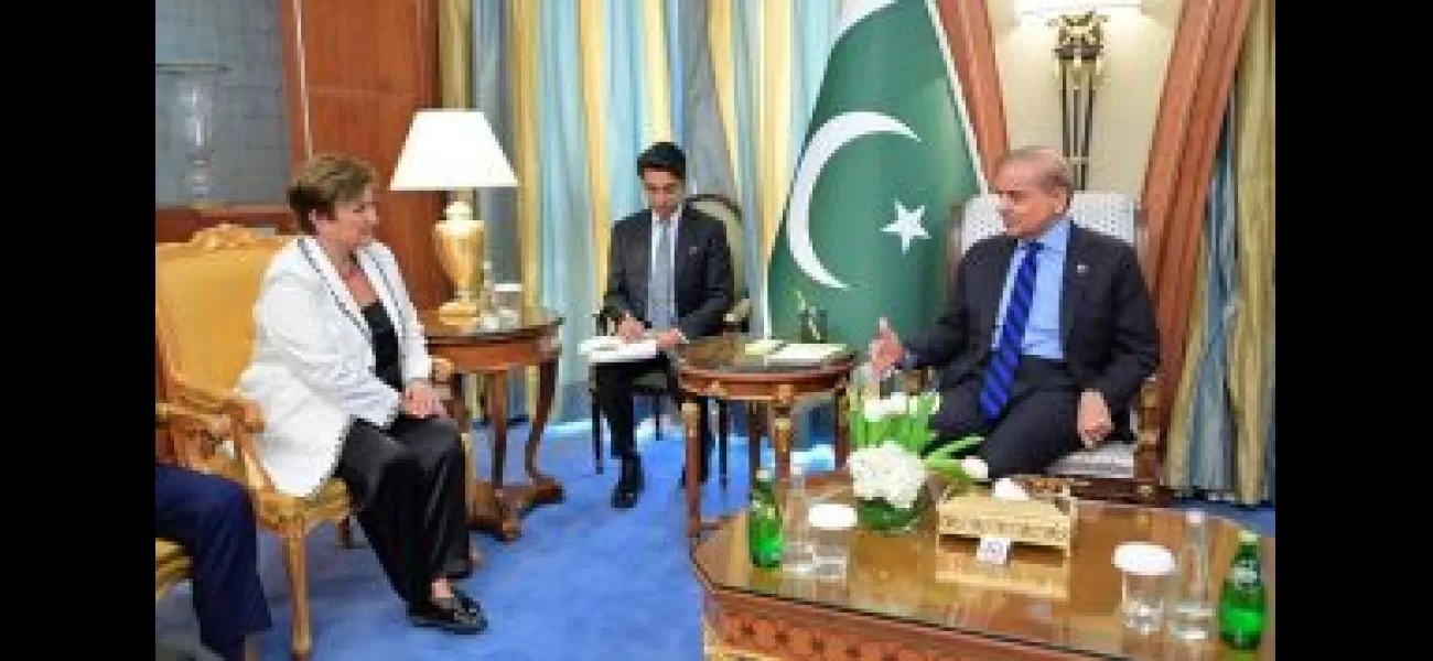 Pakistan PM meets with IMF leader in Saudi Arabia to talk about new loan program.