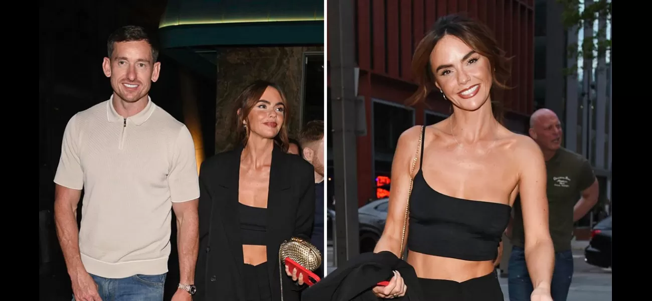 Actress Jennifer Metcalfe happily goes out on a romantic date with her boyfriend, as seen in Hollyoaks.