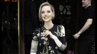 Stephanie Waring happily attends soap party after being let go from show.