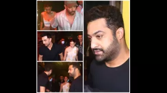 NTR Jr is in Mumbai for the filming of 'War 2' and has been spending time with KJo, Ranbir, Alia, and Hrithik.