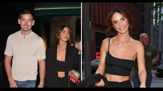 Actress Jennifer Metcalfe happily goes out on a romantic date with her boyfriend, as seen in Hollyoaks.
