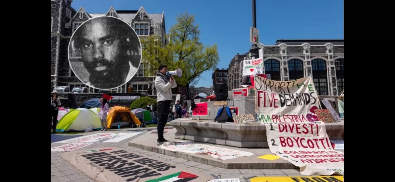 Imprisoned Black Panther commends student protestors in public speech.