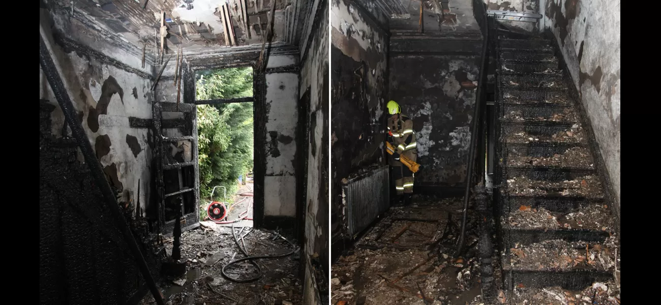A family flees their house by jumping out of windows when an e-bike battery catches fire.