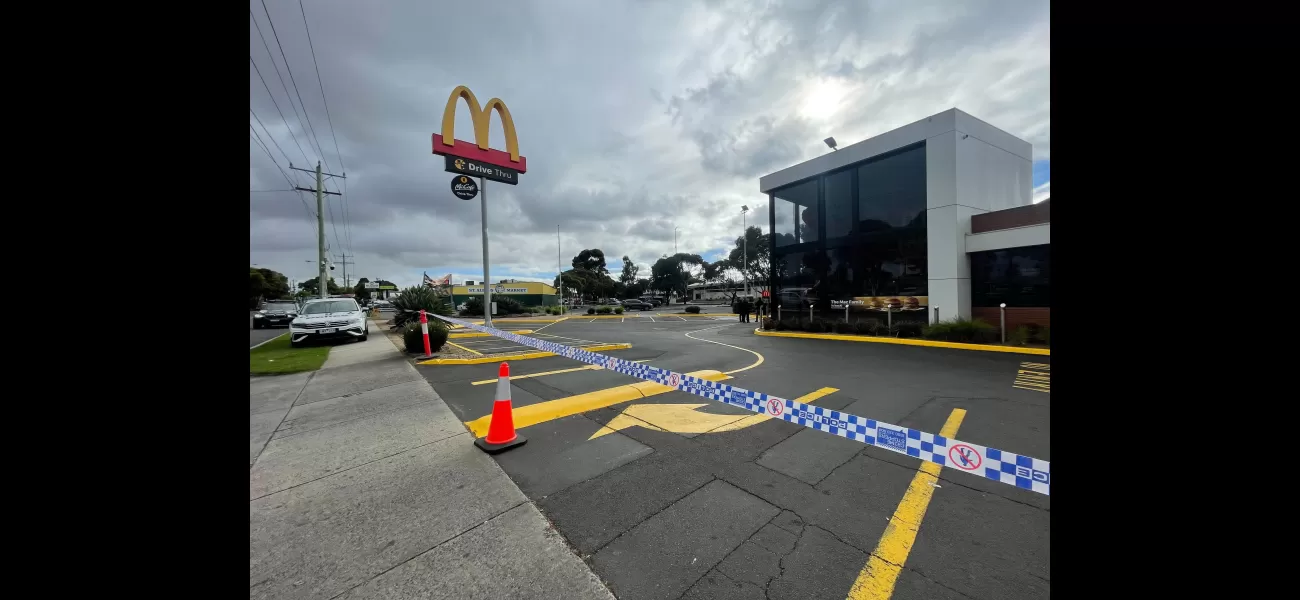 A person is in critical condition after being stabbed outside a McDonald's in Melbourne.