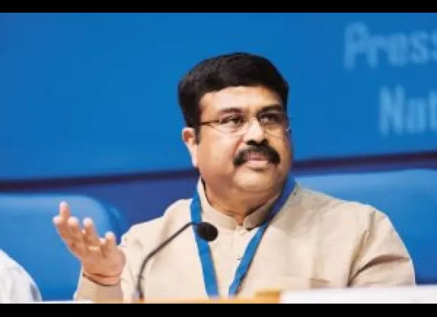 Odisha's battle is between two flowers and two conches, says Pradhan.