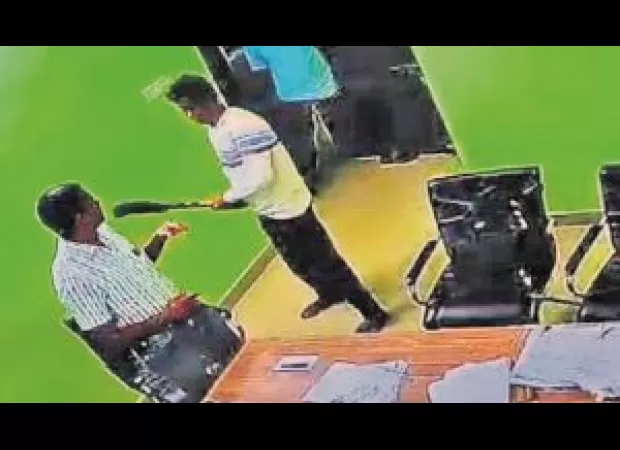 Man with weapon causes fear among Nandankanan Zoo staff.