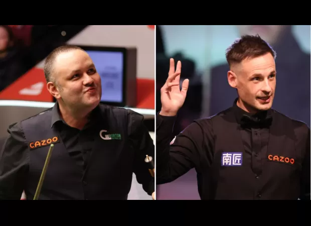 Maguire and Gilbert bond before World Championship match.