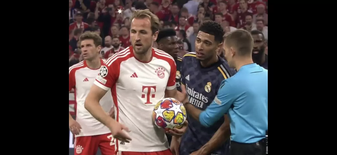 Kane shares Bellingham's words before Bayern penalty in Real Madrid match.
