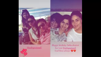Kareena Kapoor Khan sends birthday wishes to her sister Saba and shares old photos.