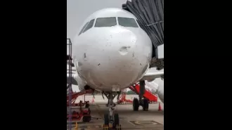 A Vistara flight had to land unexpectedly at Bhubaneswar airport due to being struck by a hailstorm.