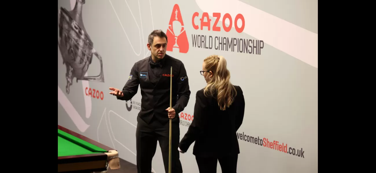 Ronnie O'Sullivan praised for showing outstanding sportsmanship at World Snooker Championship.