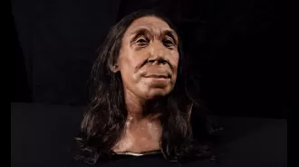 A 75,000-year-old Neanderthal woman's face is shown in a new Netflix documentary.