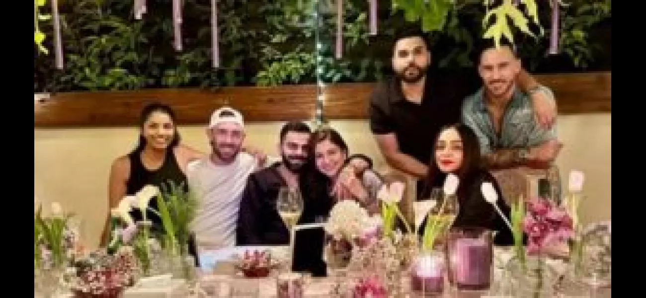 Anushka Sharma celebrates her birthday with her husband Virat and friends Faf du Plessis and Glenn Maxwell.