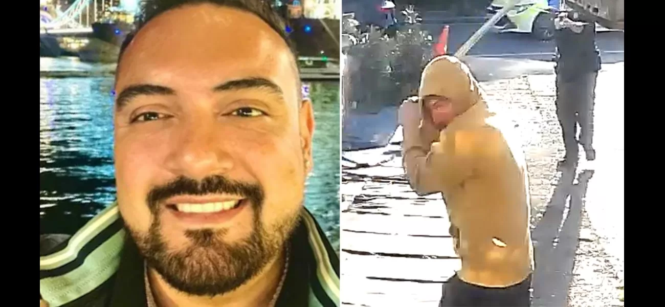 Father protected family with his hand during sword assault.