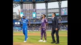 Mumbai Indians win coin toss and choose to field against Kolkata Knight Riders.