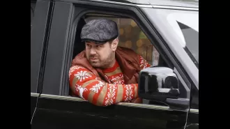 Danny Dyer, known for his role in EastEnders, brings joy to fans as he is seen filming important Christmas scenes.