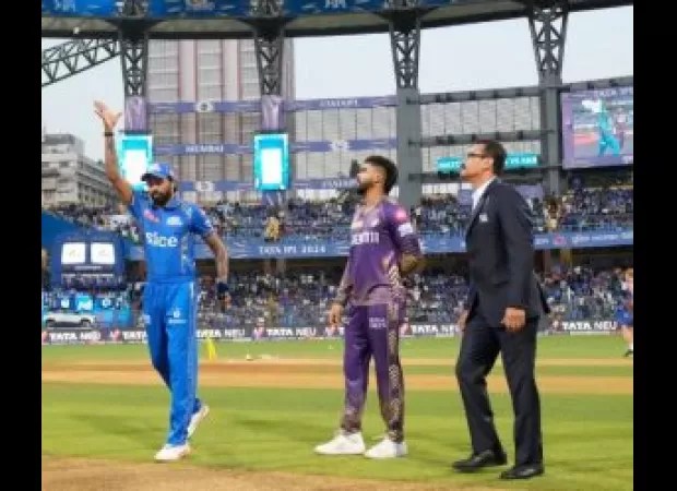 Mumbai Indians win coin toss and choose to field against Kolkata Knight Riders.