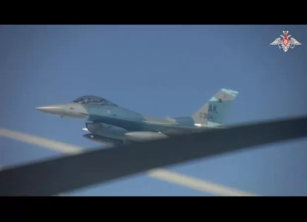 Russian and American fighter jets meet face to face in a tense encounter.
