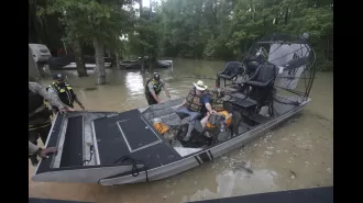 Many people saved from floodwaters in Texas as Houston sees ongoing rise in water levels.