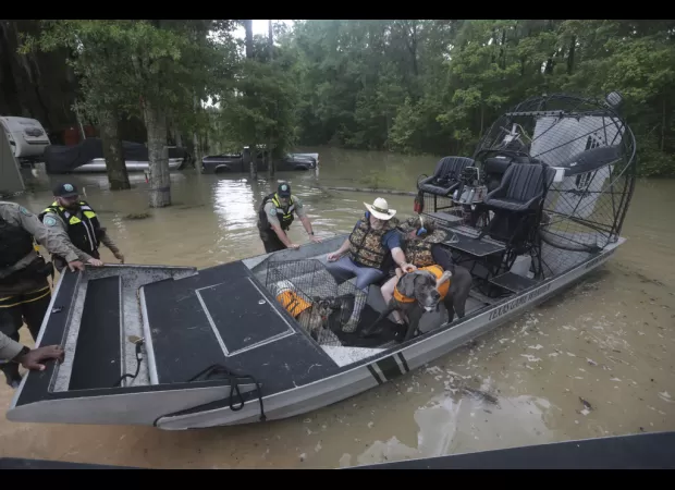 Many people saved from floodwaters in Texas as Houston sees ongoing rise in water levels.