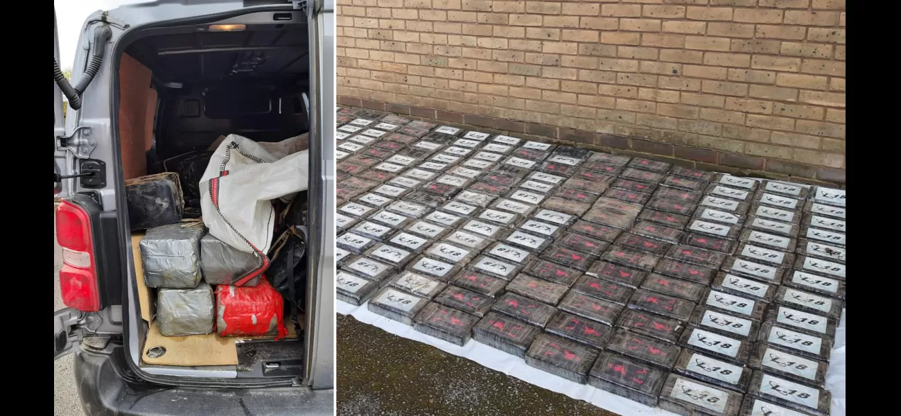 Large amount of cocaine, valued at £40 million, discovered in van behind a small village pub.