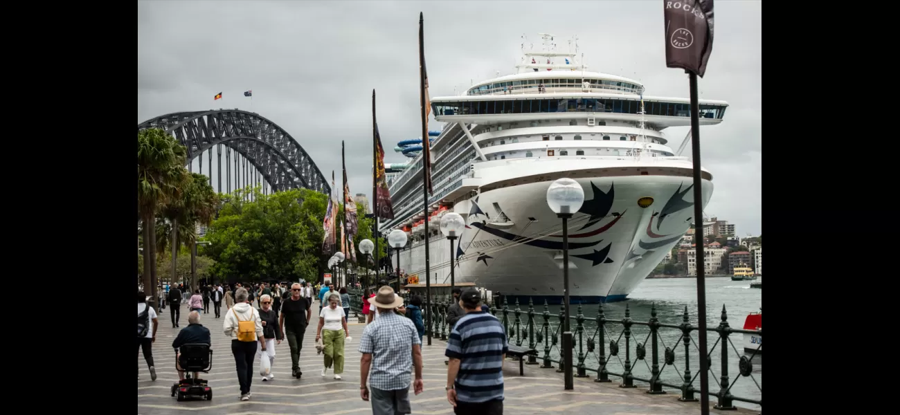 Someone has fallen overboard on a cruise ship near Sydney, prompting a search operation.