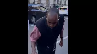 A man was arrested for spitting at pro-Israel protesters during a demonstration.