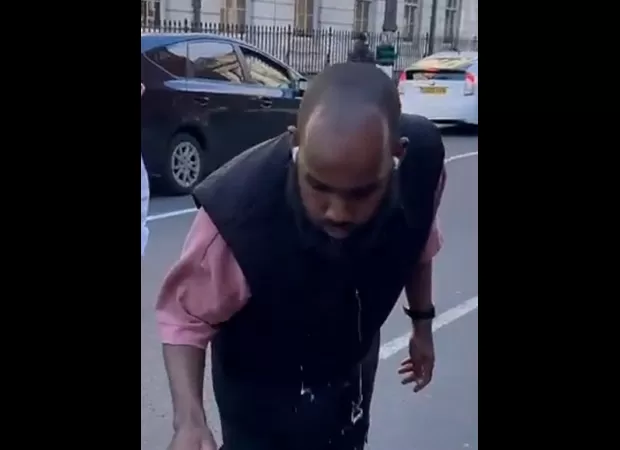 A man was arrested for spitting at pro-Israel protesters during a demonstration.